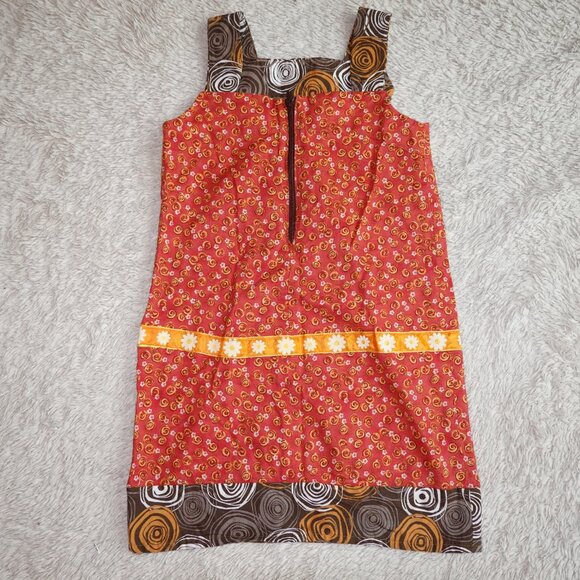 Girls Orange, Yellow, and Brown Fall Autumn Dress - Picture 2 of 2